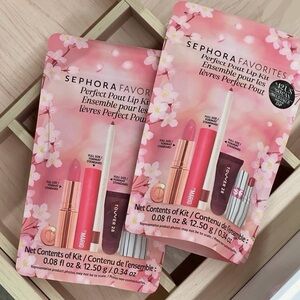 Sephora Lip Favorites set. Makeup by Mario, tower 28, Charlotte Tilbury